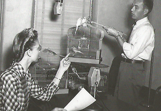 Broadcasting students in 1949.