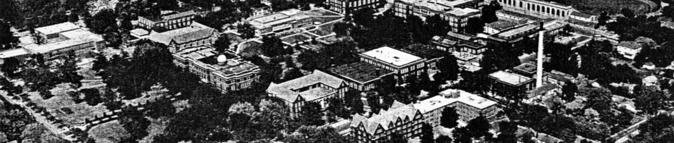 An aerial view of campus in 1953.