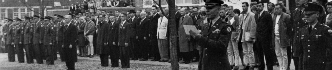 Memorial observance for President John F. Kennedy held on Novermber 25th, 1963.