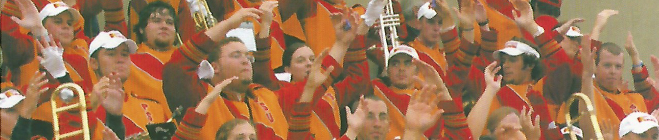 The Pride of the Plains marching band at a football game in 2004.